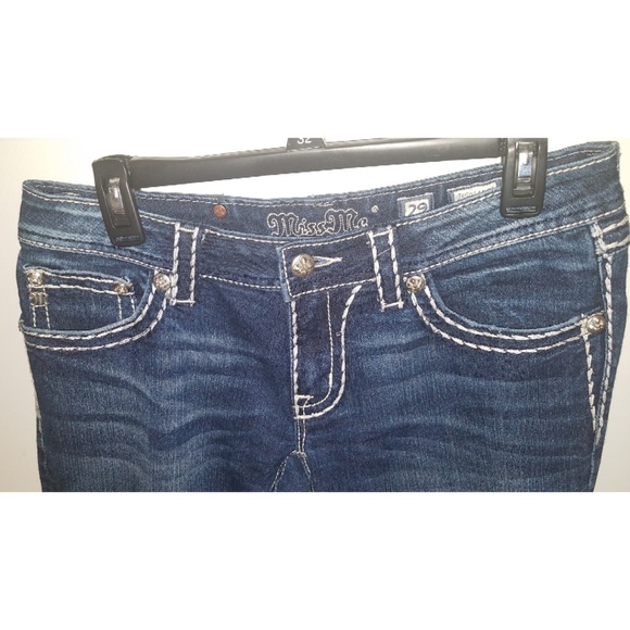 Miss Me Bootcut Bling Glitter Jeans 29X30 - Picture 5 of 7
